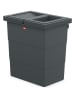 Hailo Afvalemmer ''FlexBox S'' grijs - (B)21 x (H)25,5 x (D)14 cm