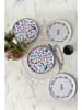 Hermia 4-delige set: dessertborden blauw/rood - Ø 22 cm