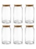 Hermia 6er-Set: Vorratsgläser in Transparent/ Beige - 1,4 l