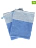 Salt and Pepper 2er-Set: Waschhandschuhe "Pixie" in Blau/ Hellblau - (L)21 x (B)15 cm