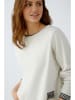 Oui Pullover in Weiß/ Schwarz