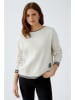 Oui Pullover in Weiß/ Schwarz