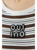 Oui Top in Braun/ Weiß/ Schwarz