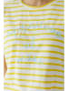 Oui Shirt in Gelb/ Weiß