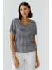 Oui Shirt in Dunkelblau/ Weiß