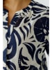 Oui Blouse donkerblauw/wit