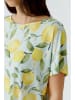Oui Shirt in Grün/ Gelb