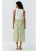 Oui Jurk wit/groen/geel