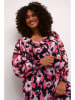 KAFFE curve Jurk zwart/roze