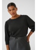 KAFFE curve Pullover in Schwarz