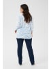 KAFFE curve Blouse wit/lichtblauw