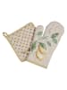 Clayre & Eef Rękawica kuchenna w kolorze beżowo-żółtym - 30 x 18 cm