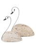 Clayre & Eef Dekoobjekt "Schwan" in Weiß/ Silber - (B)17 x (H)19 x (T)8 cm