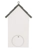 Clayre & Eef Vogelhaus in Weiß/ Hellblau - (B)15 x (H)22 x (T)10 cm