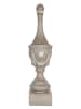 Clayre & Eef Deco-object "Ornament" lichtgrijs - (H)43 x Ø 11 cm