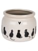 Clayre & Eef Bloempot beige/zwart - (H)15 x Ø 20 cm