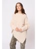 Cream Poncho in Beige
