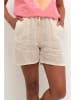CULTURE Leinen-Shorts in Beige