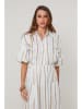 Lin Passion Bluse in Hellblau/ Beige/ Creme