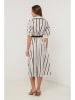Lin Passion Kleid in Beige/ Schwarz/ Weiß