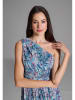 SWING Kleid in Hellblau/ Bunt