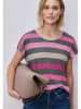 Street One Shirt in Dunkelbraun/ Pink