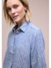 Street One Leinen-Bluse in Blau/ Weiß