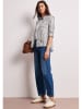 Street One Lniana koszula w kolorze ciemnobrązowo-białym