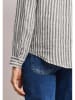 Street One Linnen blouse donkerbruin/wit