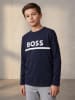 Hugo Boss Kids Longsleeve donkerblauw