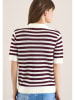 Cecil Poloshirt wit/auberginekleurig