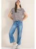 Cecil Shirt wit/auberginekleurig