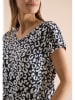 Cecil Shirt in Dunkelblau/ Creme