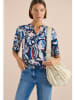 Cecil Bluse in Dunkelblau/ Weiß