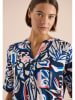 Cecil Bluse in Dunkelblau/ Weiß