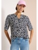Cecil Bluse in Dunkelblau/ Creme