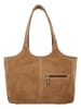Charm Leder-Shopper "Sevilla" in Hellbraun - (B)40 x (H)24 x (T)10 cm
