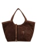 Charm Skórzany shopper bag "Sevilla" w kolorze brązowym - 55 x 32,5 x 18 cm