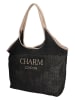 Charm Shopper "Shoreditch" in Schwarz/ Beige - (B)52 x (H)46 x (T)15 cm