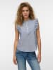 Vero Moda Bluse in Blau/ Weiß