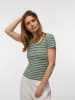 Vero Moda Shirt in Grün/ Weiß