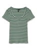 Vero Moda Shirt in Grün/ Weiß