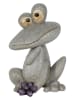 HGD Holz-Glas-Design Figurka dekoracyjna "Frog" w kolorze szarym - 15,5 x 22,5 x 13 cm