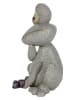 HGD Holz-Glas-Design Figurka dekoracyjna "Frog" w kolorze szarym - 15,5 x 22,5 x 13 cm