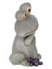 HGD Holz-Glas-Design Figurka dekoracyjna "Frog" w kolorze szarym - 15,5 x 22,5 x 13 cm