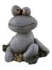 HGD Holz-Glas-Design Figurka dekoracyjna "Frog" w kolorze szarym - 22 x 20 x 14,5 cm