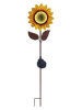 HGD Holz-Glas-Design Solartuinsteker "Zonnebloem" geel - (B)18,8 x (H)84 x (D)4,5 cm
