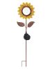 HGD Holz-Glas-Design Solartuinsteker "Zonnebloem" geel - (B)18,8 x (H)84 x (D)4,5 cm