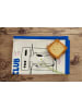 Really Nice Things 2-delige set: theedoeken "Coffee Club" rood/blauw - (L)65 x (B)47 cm