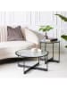 Really Nice Things Couchtisch in Transparent/ Schwarz - (H)40 x Ø 70 cm 